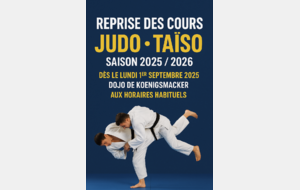 Reprise des cours de judo et de taiso