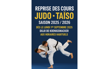 Reprise des cours de judo et de taiso